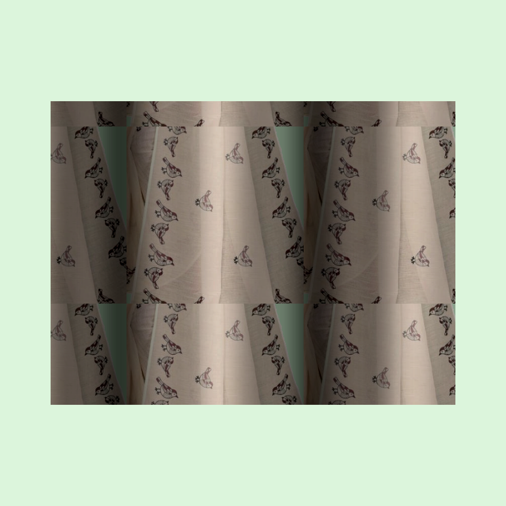 Muthu Studio Premium Trending Women's Linen Cotton Printed Saree With Unstitched Blouse 5.5Mtr (Off White) in Off White