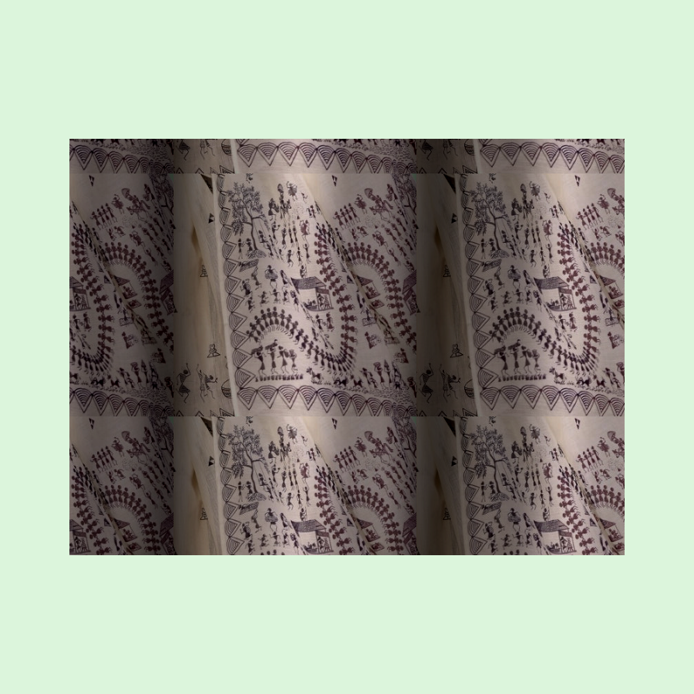 Muthu Studio Premium Trending Women's Linen Cotton Printed Saree With Unstitched Blouse 5.5Mtr (Off White) in Off White