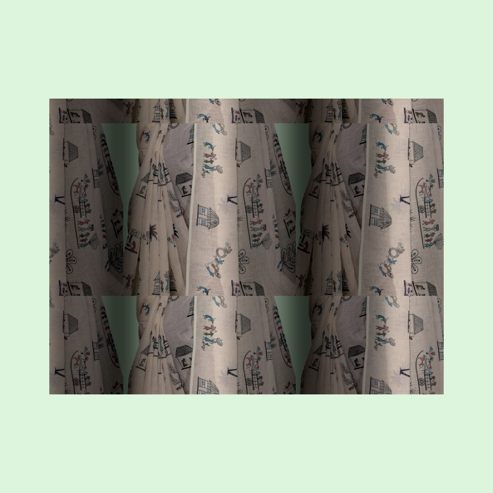 Muthu Studio Premium Trending Women's Linen Cotton Printed Saree With Unstitched Blouse 5.5Mtr (Off White) in Off White