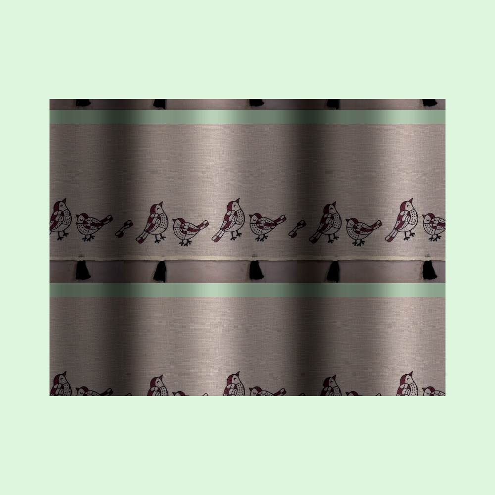 Muthu Studio Premium Trending Women's Linen Cotton Printed Saree With Unstitched Blouse 5.5Mtr (Off White) in Off White